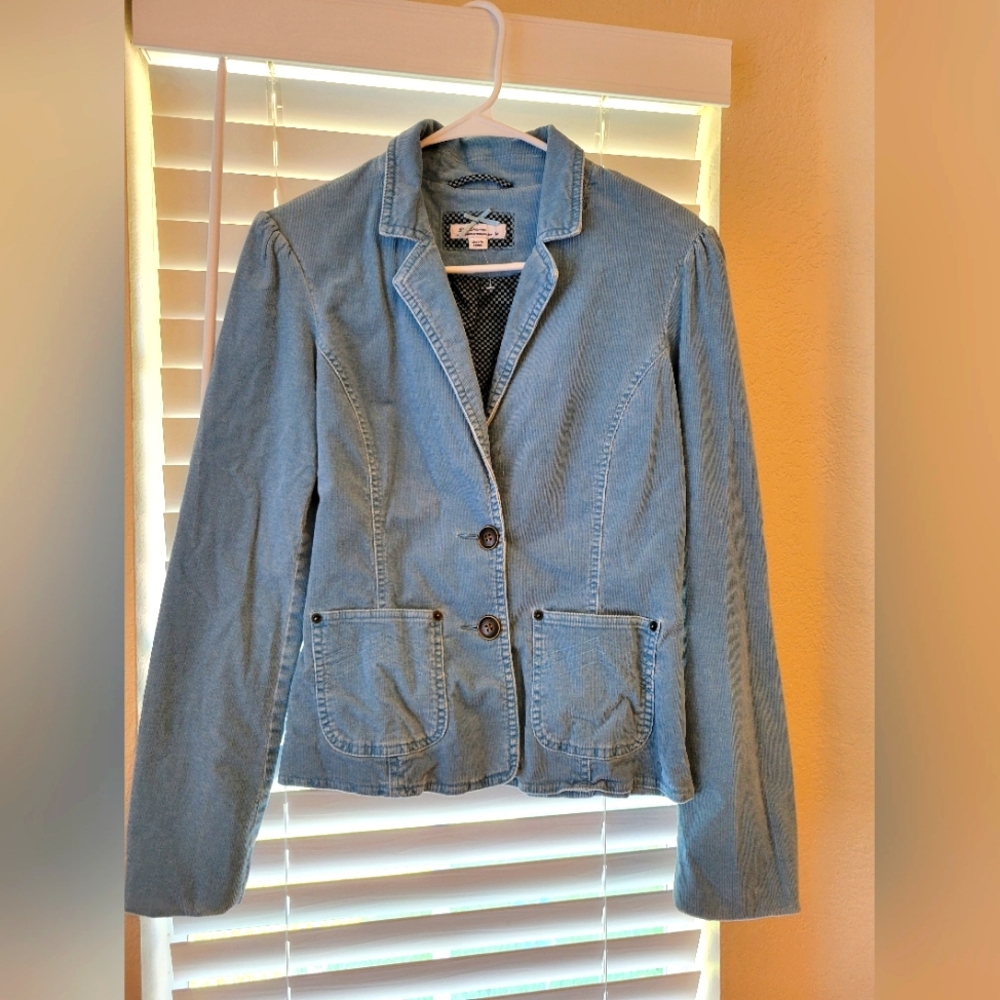 Vintage Ben Sherman Light Blue Corduroy Jacket/Blazer- Size Medium